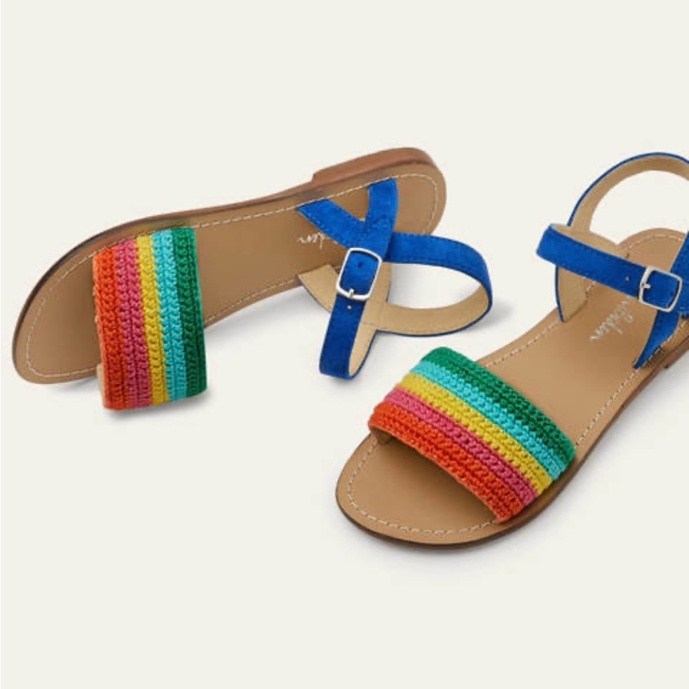 Mini Boden Rainbow Kids Sandals EU 26 US 9